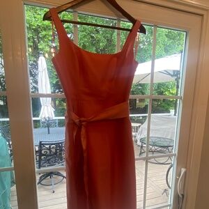 Coral Scoop Neck JCrew Dress